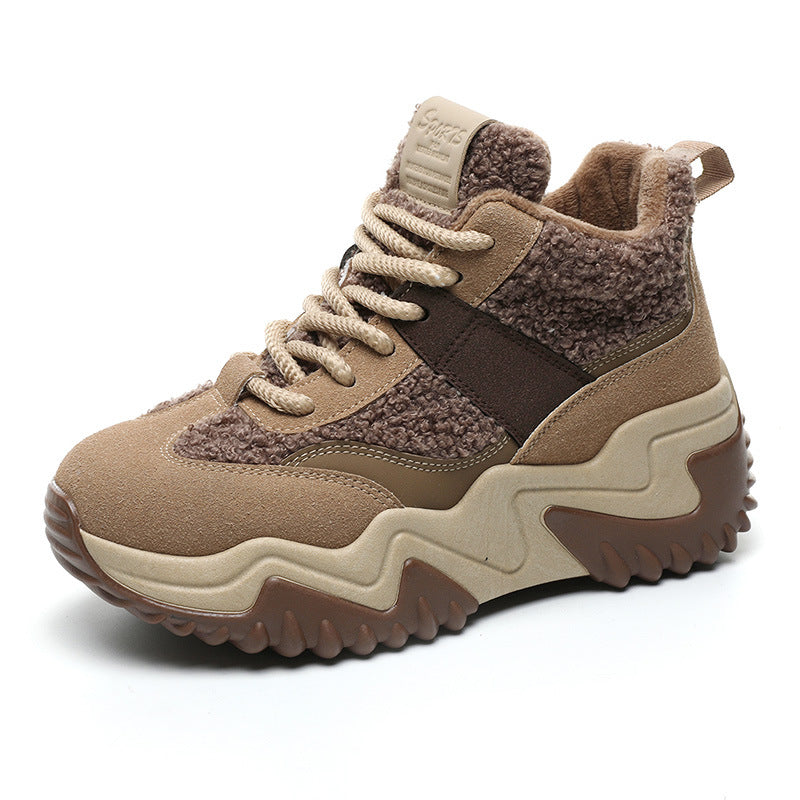 Damen Hohe Sneaker mit warmem Innenfutter und rutschfester Sohle EB