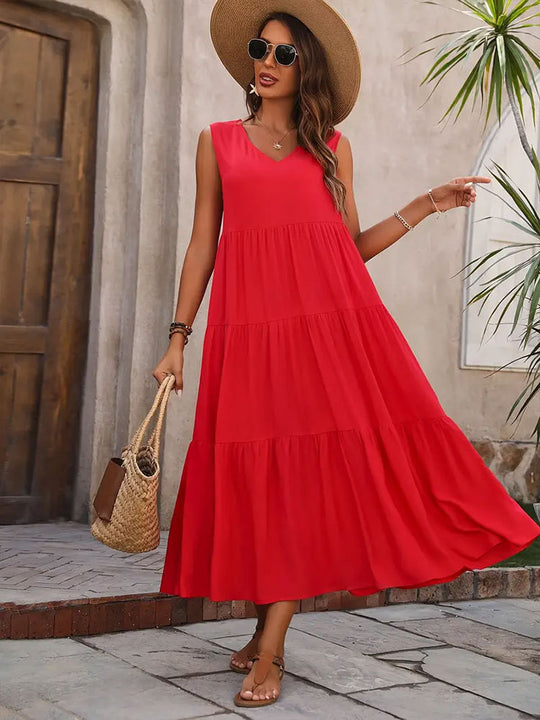 EB | Spleißkleid mit V-Ausschnitt