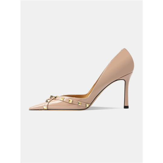 Damen elegante Stiletto-Pumps mit dekorativem Nieten-Detail EB