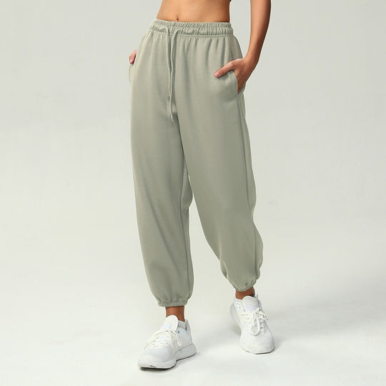 Damen nan atmungsaktive Performance-Joggerhose mit hohem Komfortbund, verstellbarem Kordelzug und elastischen Schlauchbündchen EB
