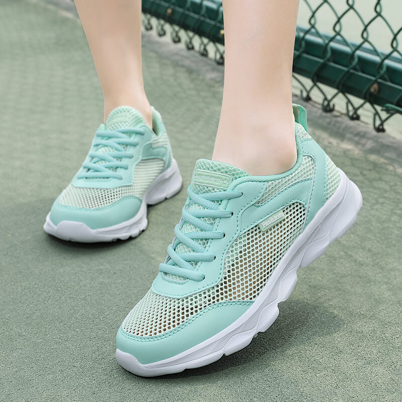 Damen Atmungsaktive Sneakers mit flexiblem Mesh-Obermaterial und Dämpfung EB