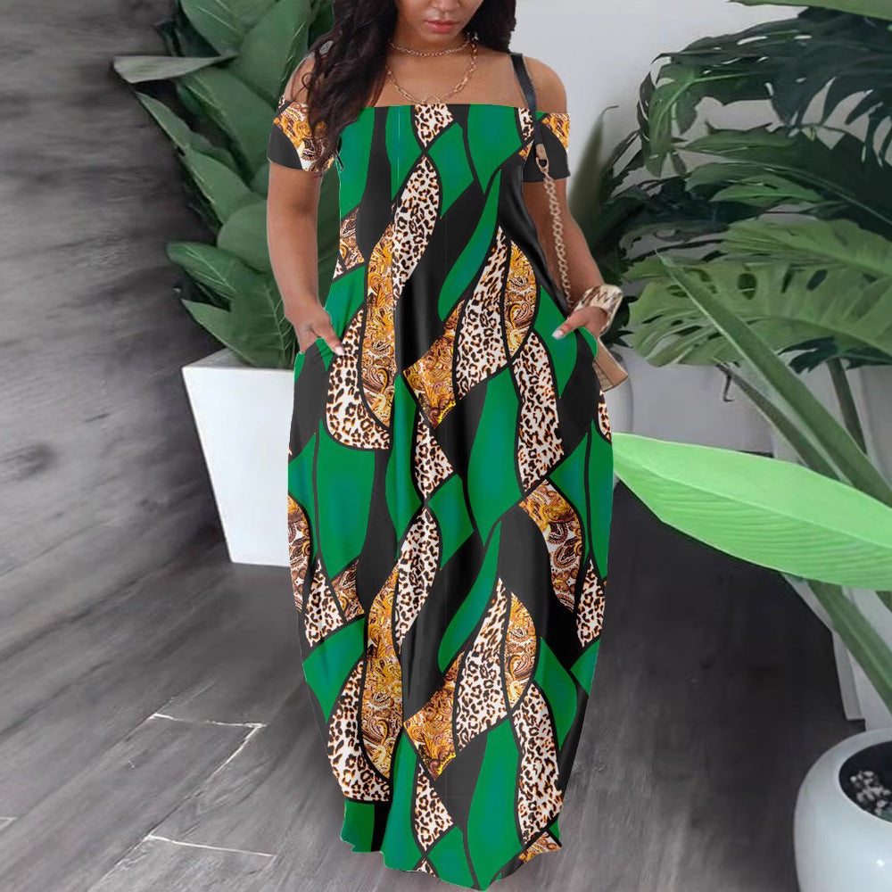 Damen Maxi-Kleid mit Off-Shoulder Design EB