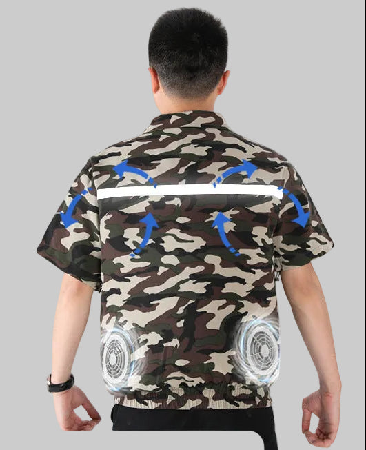 Unisex nan zwölf Volt Lüfter-Doppelset mit Y‑Anschlusskabel für Belüftungsjacke R&B
