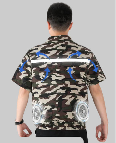 Unisex nan zwölf Volt Lüfter-Doppelset mit Y‑Anschlusskabel für Belüftungsjacke R&B