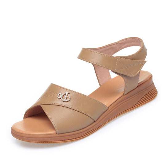 Damen Komfortable Sandalen mit modernem Riemen und atmungsaktivem Fußbett EB
