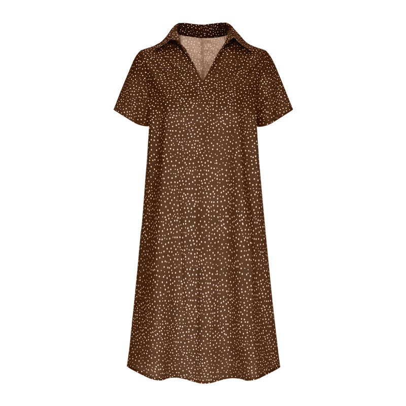 Damen Hemdkleid mit Polo-Kragen und leichtem, atmungsaktivem Stoff EB