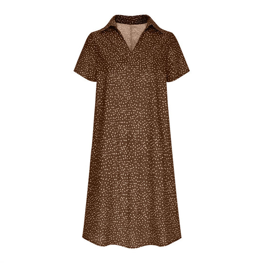 Damen Hemdkleid mit Polo-Kragen und leichtem, atmungsaktivem Stoff EB