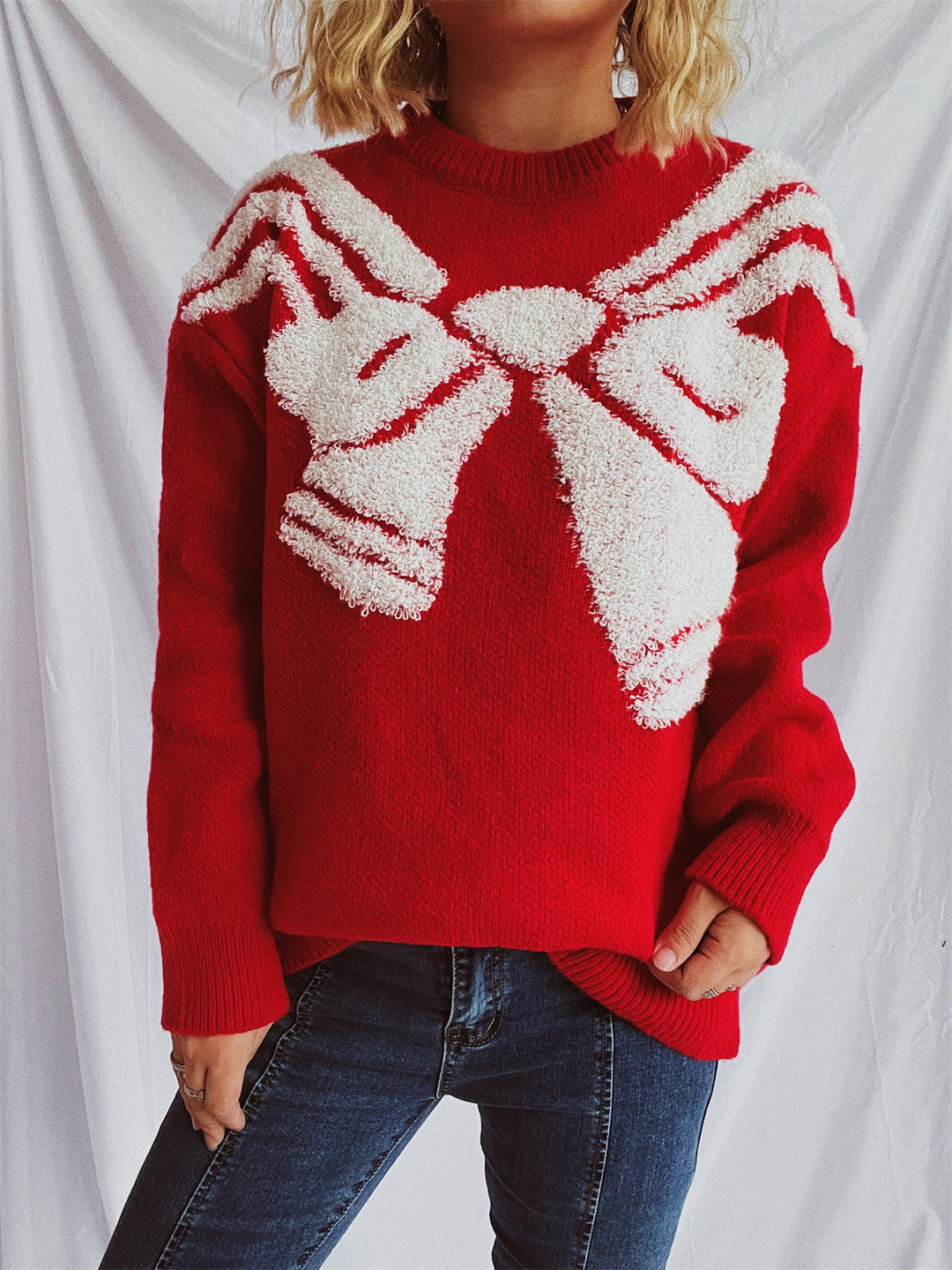 Damen Strickpullover mit festlichem Design und weichem Material EB