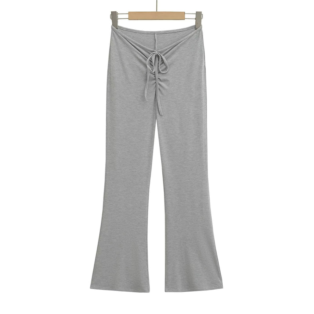 Damen Leggings mit verstellbarem Taillenzug und schickem Flared-Schnitt EB