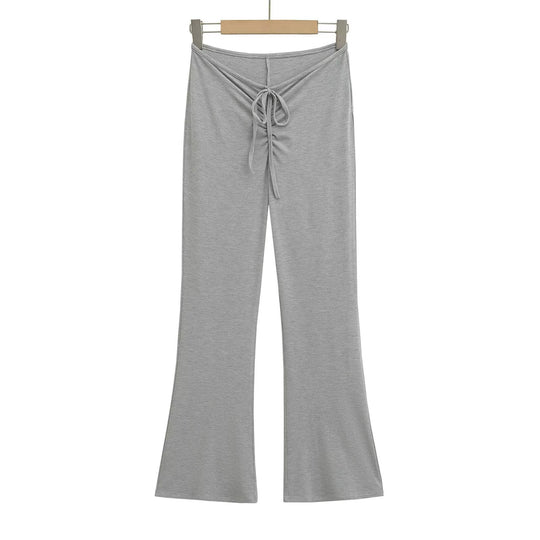 Damen Leggings mit verstellbarem Taillenzug und schickem Flared-Schnitt EB