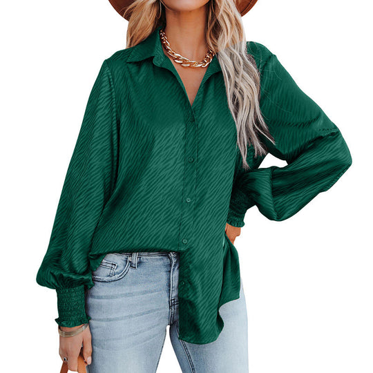 Damen Elegante Bluse mit Raffungen und lässigem Schnitt EB