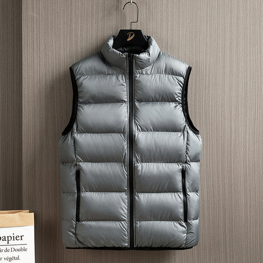 Herren Packbare Daunenimitat‑Steppweste mit hohem Kragen und wasserabweisender Oberfläche EB
