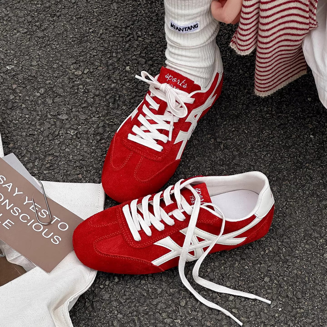 Damen Sportliche Sneakers mit atmungsaktivem Obermaterial und rutschfester Sohle EB