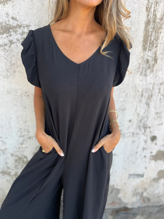 Damen Leopardenmuster Kleid mit schickem V-Ausschnitt EB