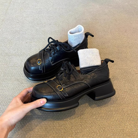 Damen modische Schnürschuhe mit einzigartigem Design und komfortabler Sohle EB