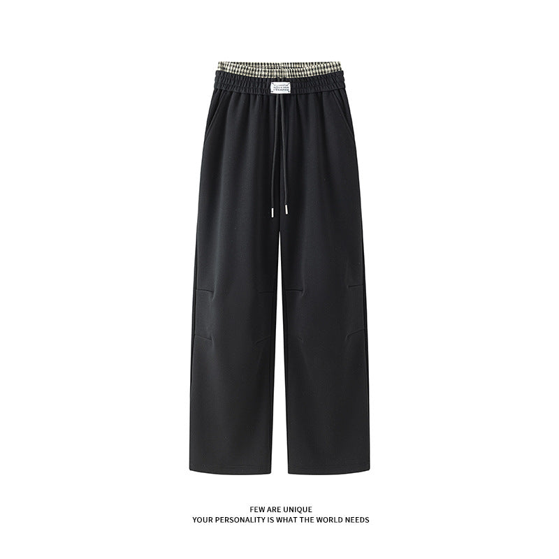 Herren weite Freizeithose aus atmungsaktivem Baumwollmix mit elastischem Bund und seitlichen Taschen EB