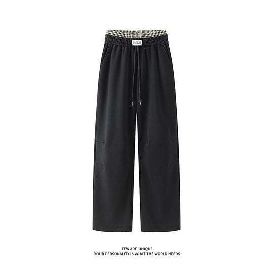 Herren weite Freizeithose aus atmungsaktivem Baumwollmix mit elastischem Bund und seitlichen Taschen EB