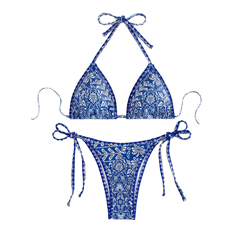 Damen Triangel-Bikini mit verspieltem Floral-Muster EB