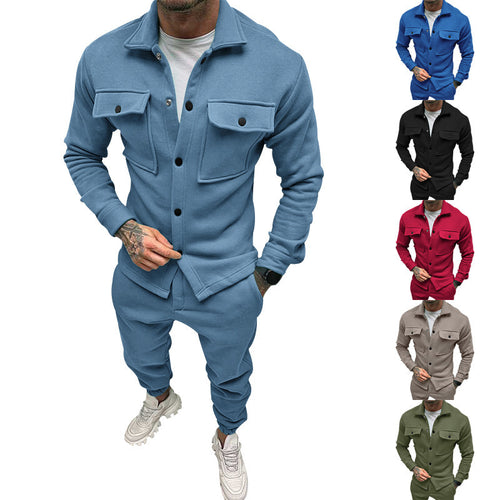 Herren lässige Sweatjacke mit funktionalen Taschen und modernem Kragen EB