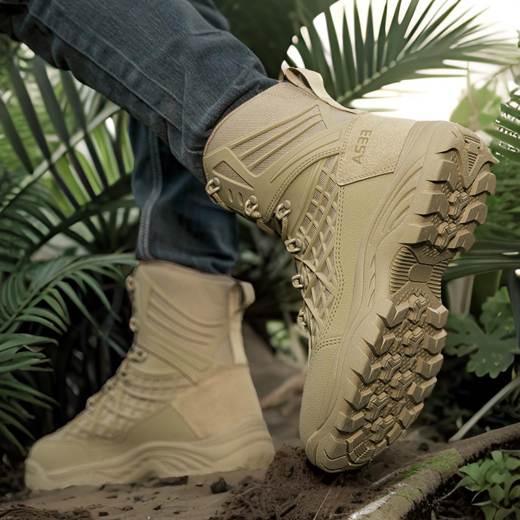 Herren vielseitige Outdoor-Stiefel mit hoher Knöchelunterstützung und rutschfester Sohle EB