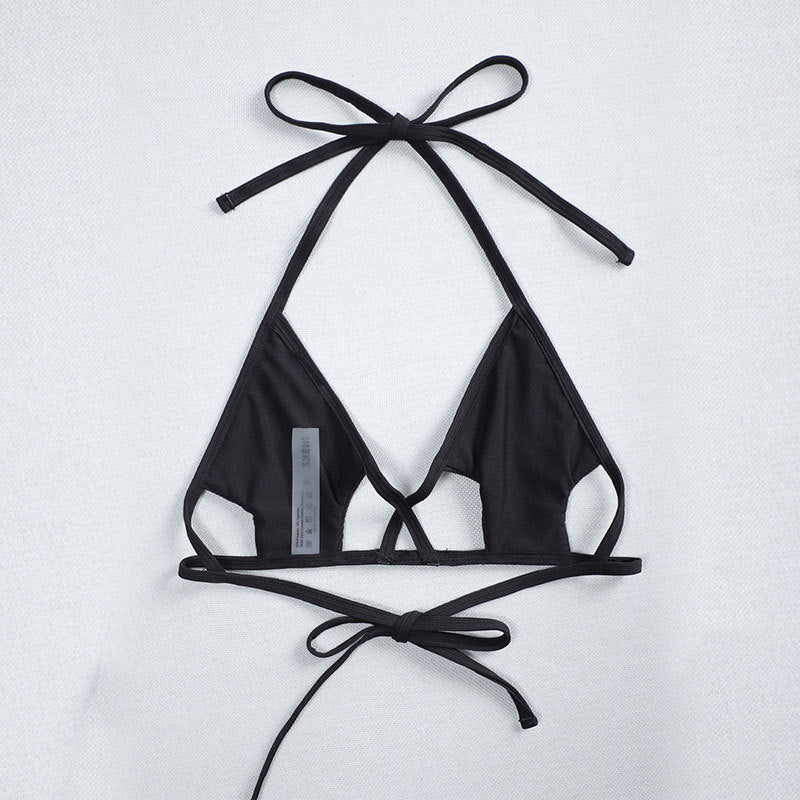 Damen Triangel-Bikini mit innovativem Schnitt und gekreuztem Design EB
