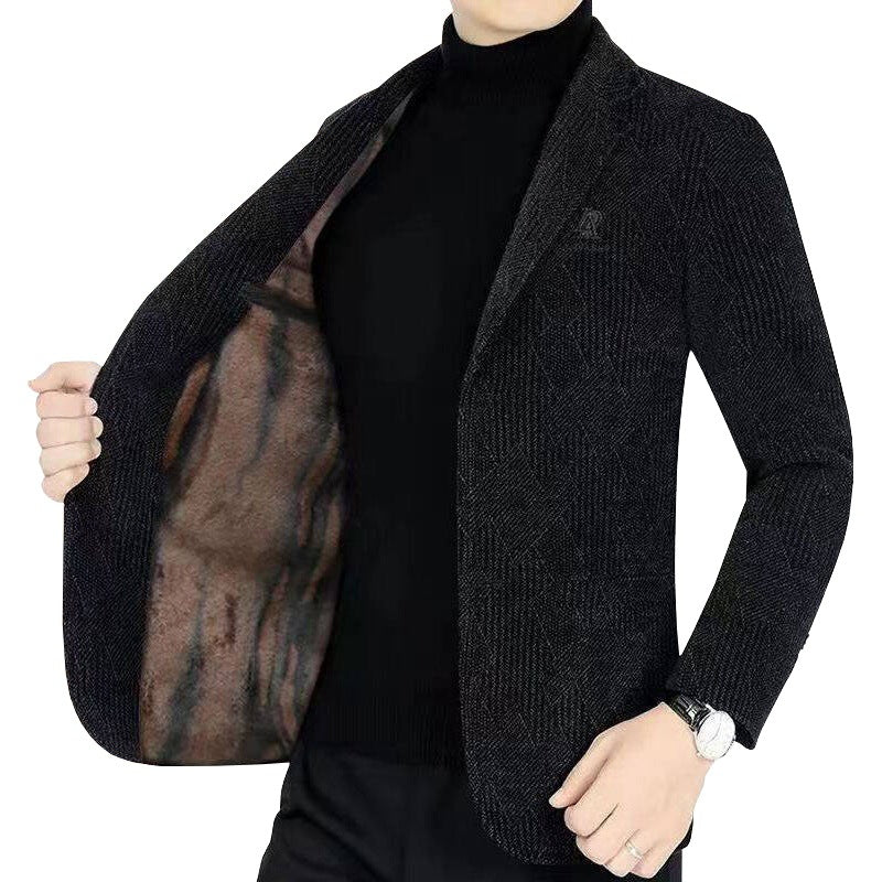 Herren Strukturierter Jersey-Sakko mit leichtem Innenfutter und schmaler Silhouette EB