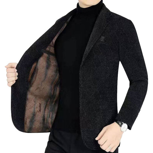 Herren Strukturierter Jersey-Sakko mit leichtem Innenfutter und schmaler Silhouette EB