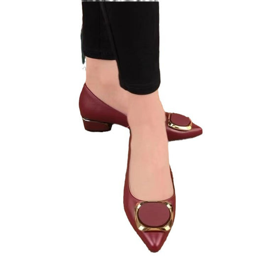 Damen klassische Pumps mit modischer Verzierungsbeschläge EB