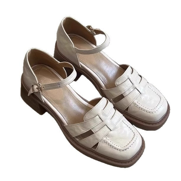 Damen elegante Blockabsatz-Schuhe mit Riemchen von EB