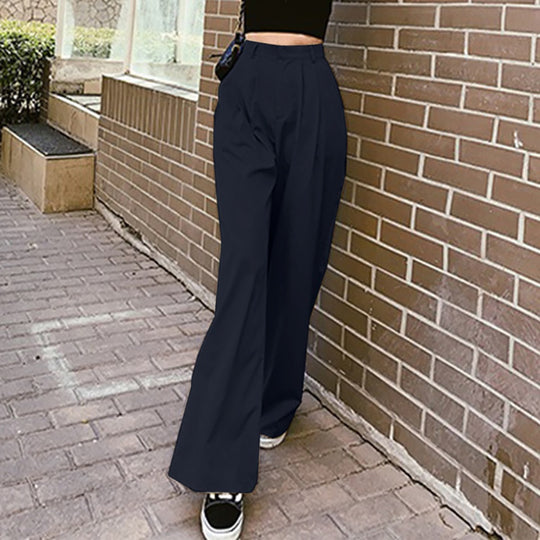 Damen Hochtaillierte, weite Hosen EB