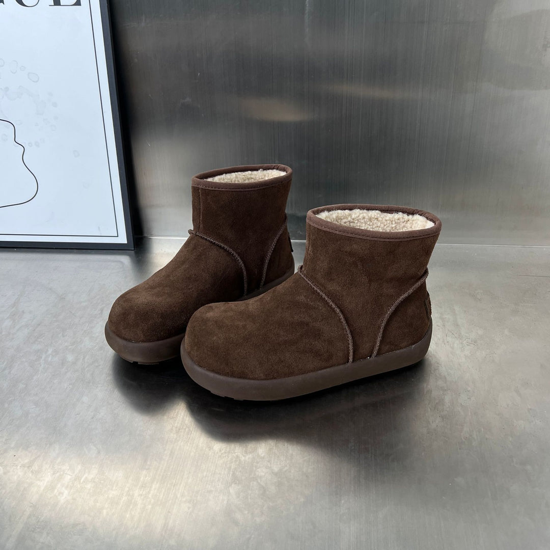 Damen Gemütliche Winterstiefel aus hochwertigem Wildleder mit warmem Innenfutter EB