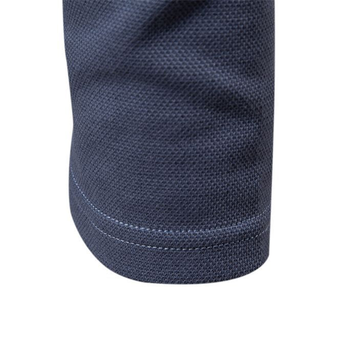 Herren Langarm Poloshirt aus atmungsaktivem Baumwollmix mit modischen Akzenten EB