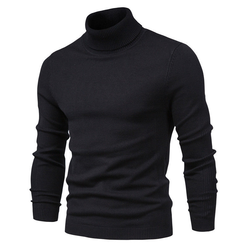 Herren eleganter Rollkragenpullover aus feinem Strick EB
