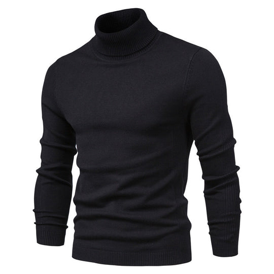 Herren eleganter Rollkragenpullover aus feinem Strick EB