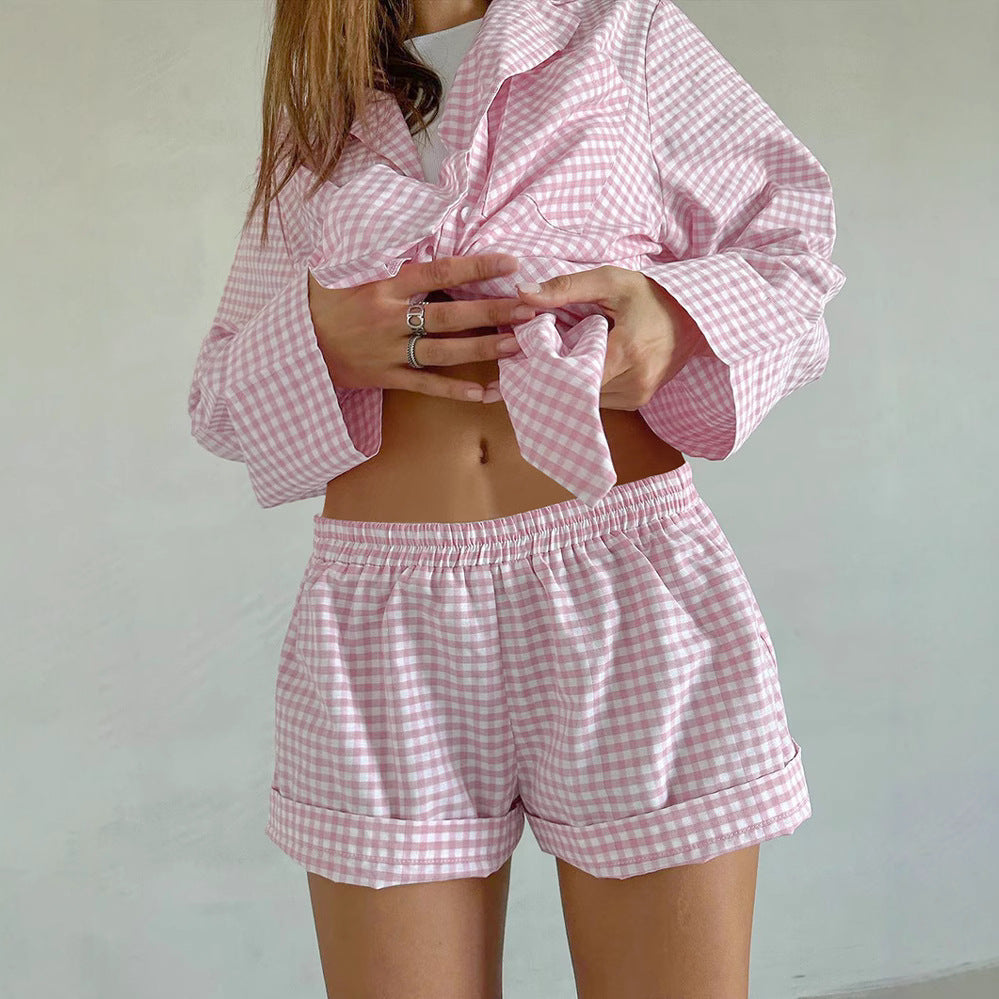 Damen lässiges Sommeroberteil und Shorts-Set EB