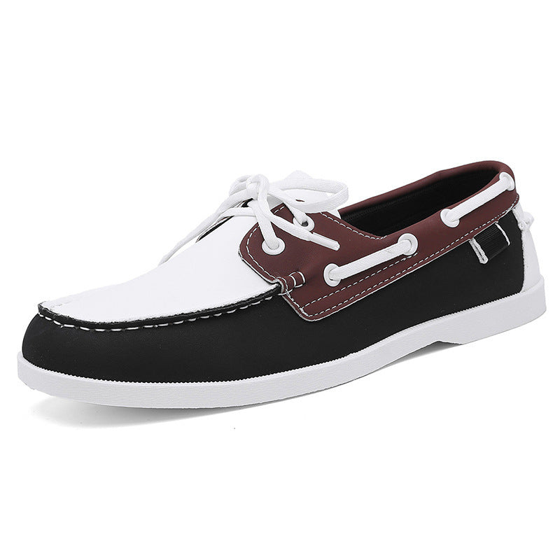 Herren maritim inspirierte Lederslipper mit sportlichem Design EB