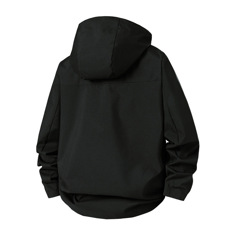 Herren technische Übergangsjacke mit verstellbarem Kapuzenrand EB
