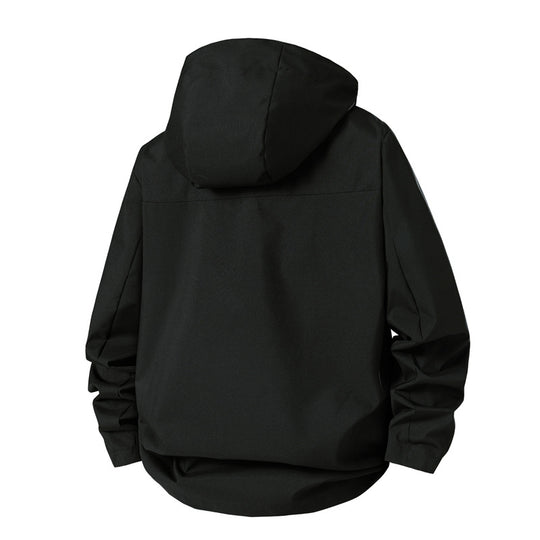 Herren technische Übergangsjacke mit verstellbarem Kapuzenrand EB