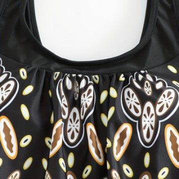 Damen Tankini-Set mit buntem Muster und bequemen Badeshorts EB