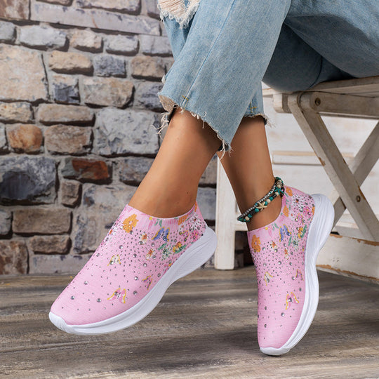 Schmetterlingsdruck Slip-On Schuhe EB