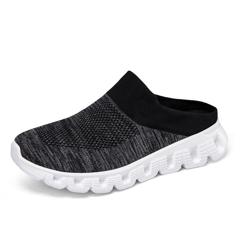 Unisex nan leichter Reiseschlupf-Mule mit gelochter Luftkammer-Sohle und sockenähnlichem Strickschaft EB