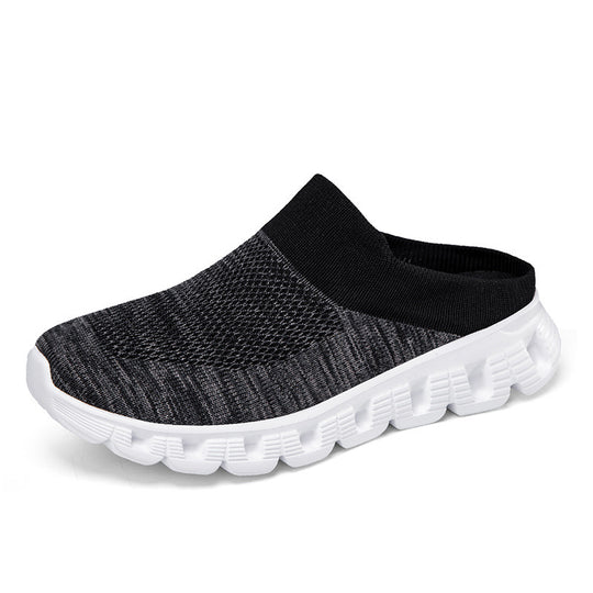 Unisex nan leichter Reiseschlupf-Mule mit gelochter Luftkammer-Sohle und sockenähnlichem Strickschaft EB