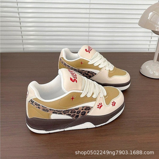 Damen Sportliche Sneakers mit trendigem Animal-Print und bequemer Innensohle EB