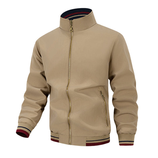 Herren modische Übergangsjacke mit hohem Kragen und praktischen Taschen EB