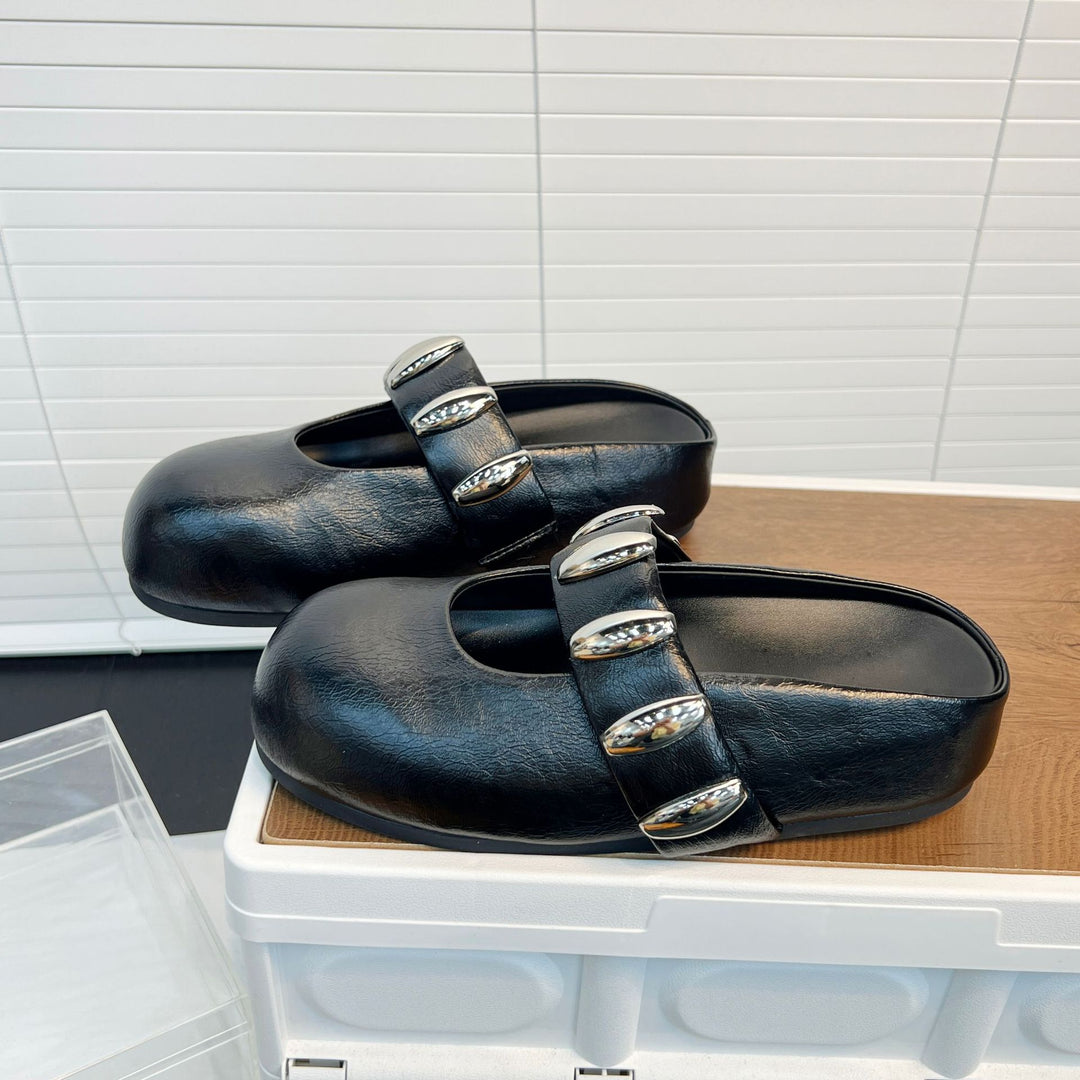 Damen Clogs mit modischem Riemen und dekorativen Schmuckdetails EB