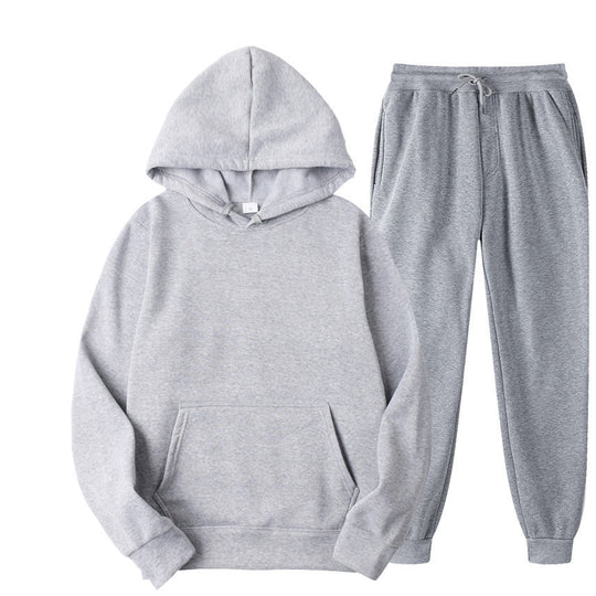 Unisex nan gemütliches Hoodie-Jogginganzug-Set mit Kängurutasche, elastischem Tunnelzugbund und gerippten Bündchen EB