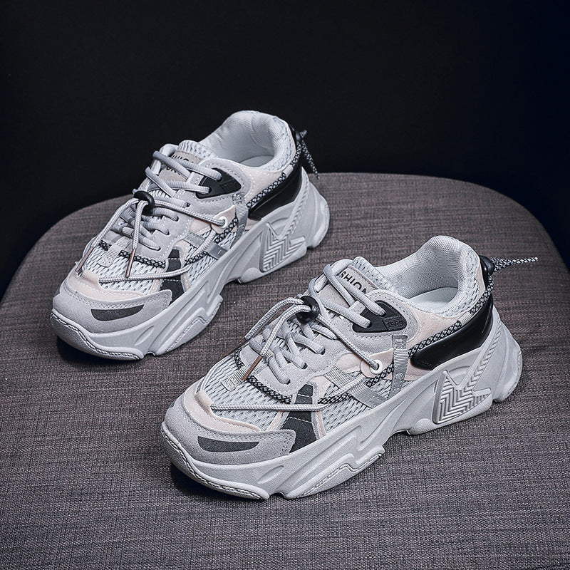 Damen Sportliche Chunky Sneakers mit atmungsaktivem Obermaterial und rutschfester Sohle EB
