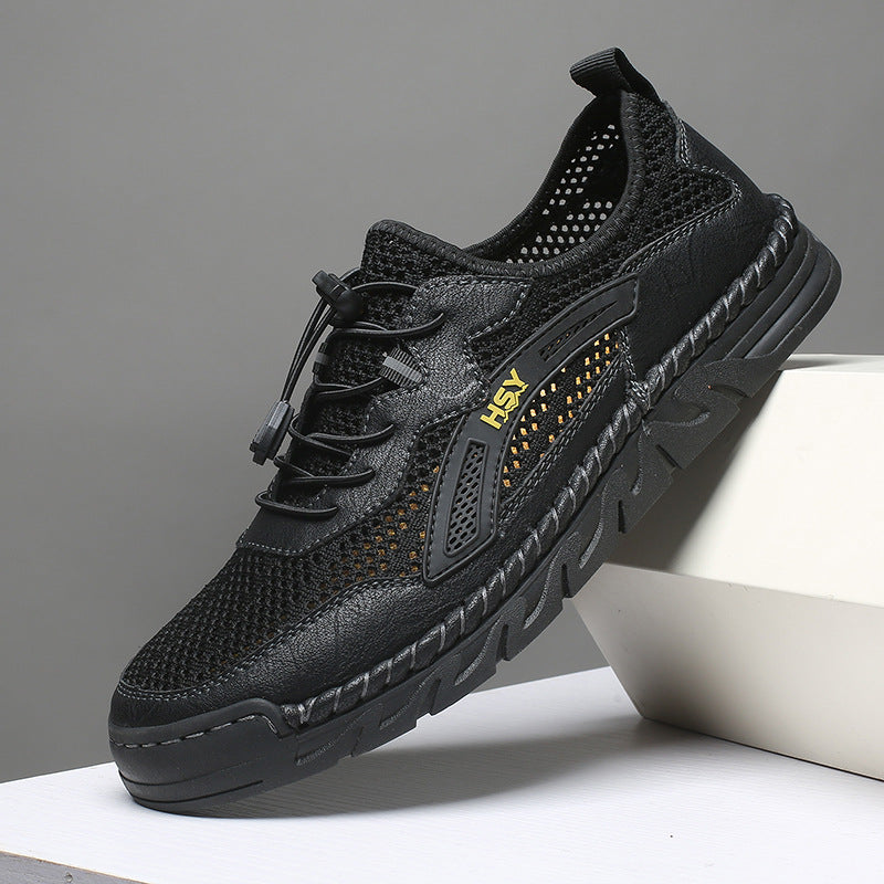 Herren Atmungsaktive Sportschuhe mit elastischem Schnellschnürsystem EB