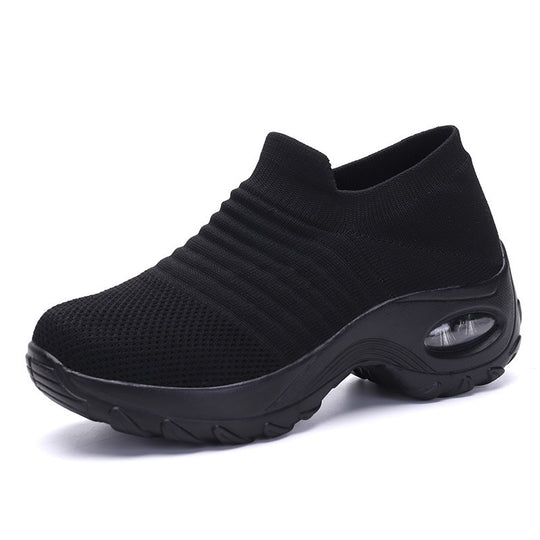 Damen Flexibler Slip-On Sneaker mit atmungsaktiver Strick-Oberfläche und dämpfender Sohle EB