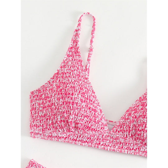 Damen Triangel-Bikini-Set mit gerafftem Detail EB